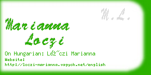 marianna loczi business card